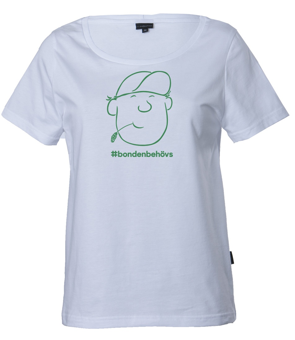 SLC - T-skjorta för damer #bondenbehövs, VIT