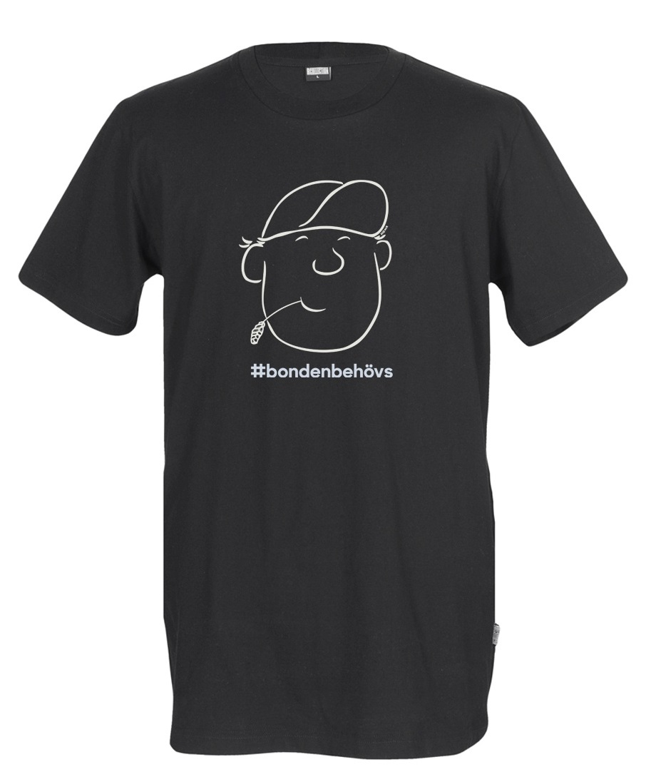 SLC - T-skjorta för barn, #bondenbehövs, svart