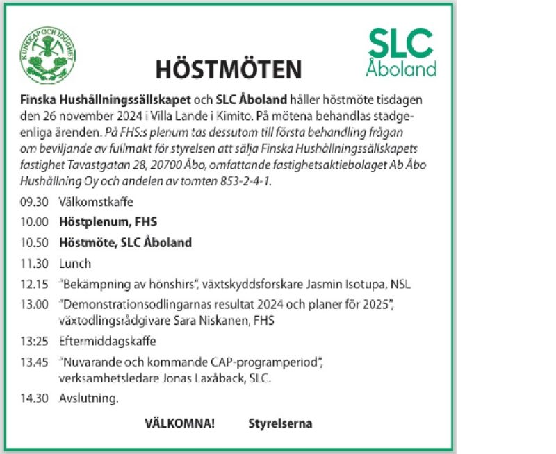 SLC - Annons Hostmote