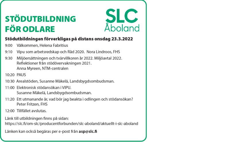 SLC - Stodutbildning varen 2022