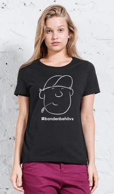 SLC - T-skjorta för damer #bondenbehövs, SVART