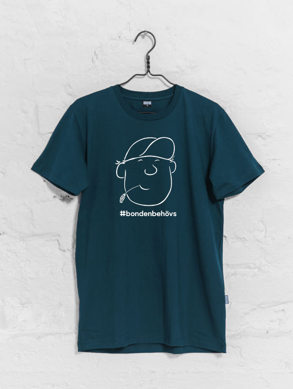 SLC - Klassisk t-skjorta #bondenbehövs, BLÅGRÖN